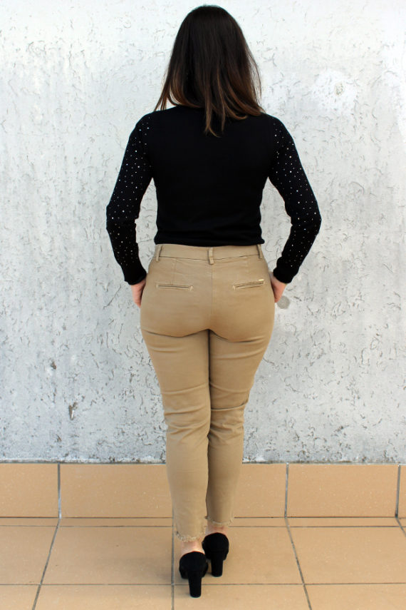 PANTALONE CHINO NOCCIOLA - immagine 2