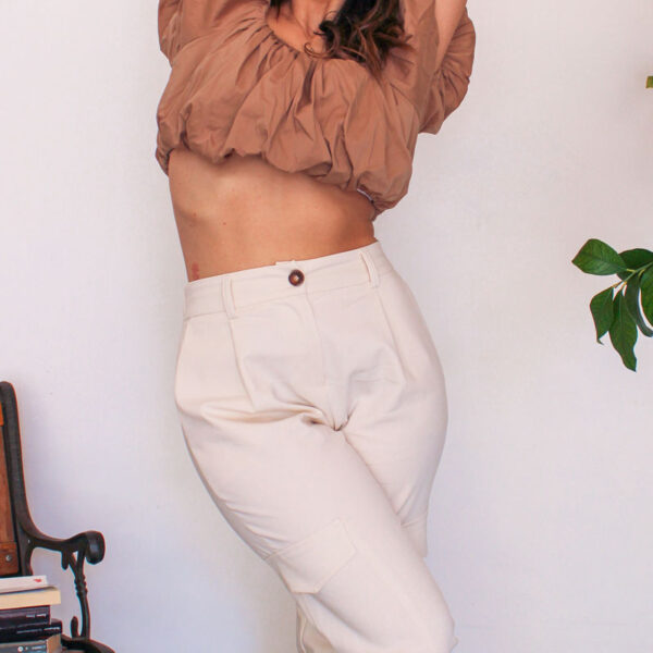 CROP TOP SABBIA ‘UP’