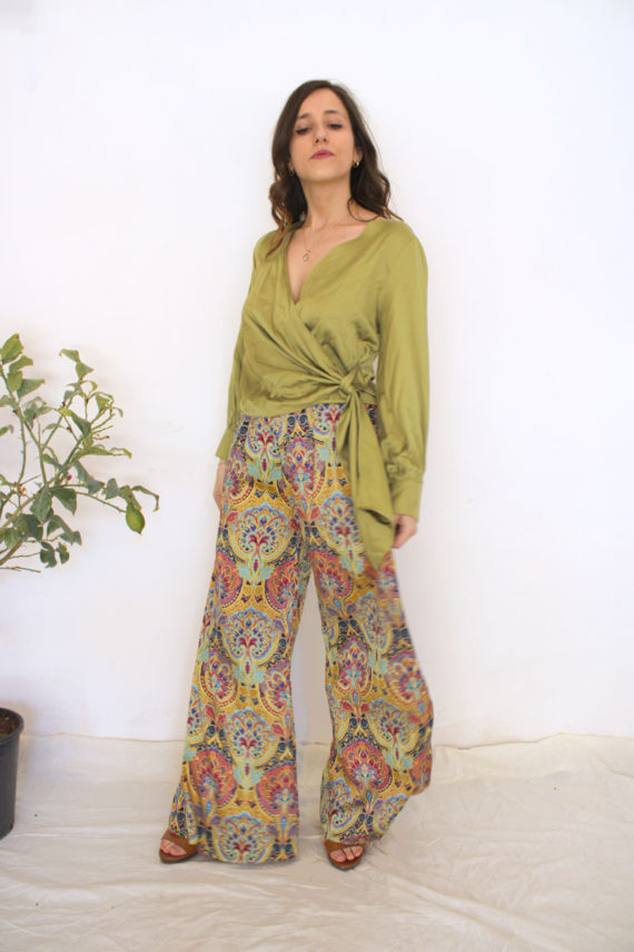 PANTALONE PALAZZO 'SATIN'