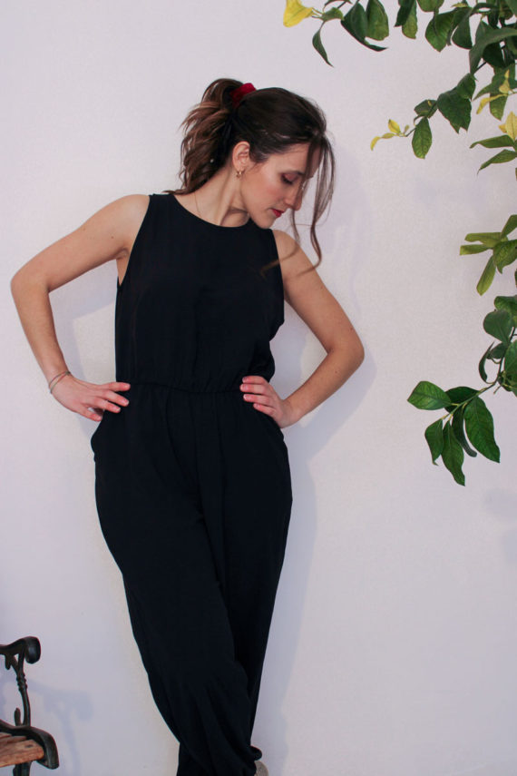 tuta pantalone nera